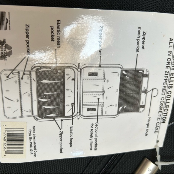 Perry Ellis Travel Toiletry Grooming Kit Bag. 14 x10x3. Double handle Black. New - Picture 9 of 13